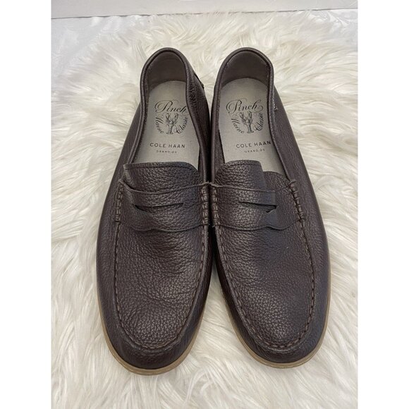 Cole Haan Pinch Maine Classics Grand O.S Brown Leather Penny Loafers Size 13M - Picture 2 of 13